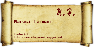 Marosi Herman névjegykártya